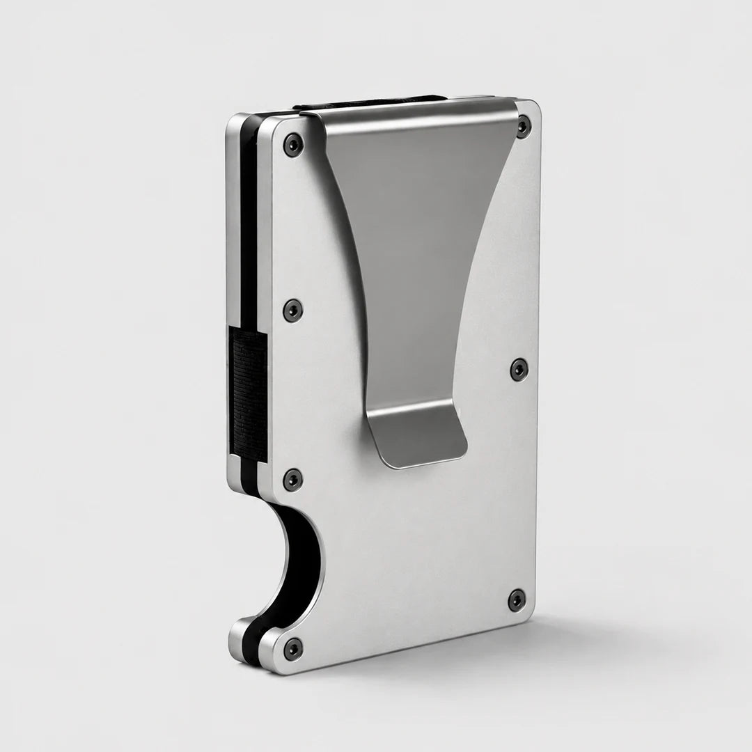 Titan Wallet in metallic gray