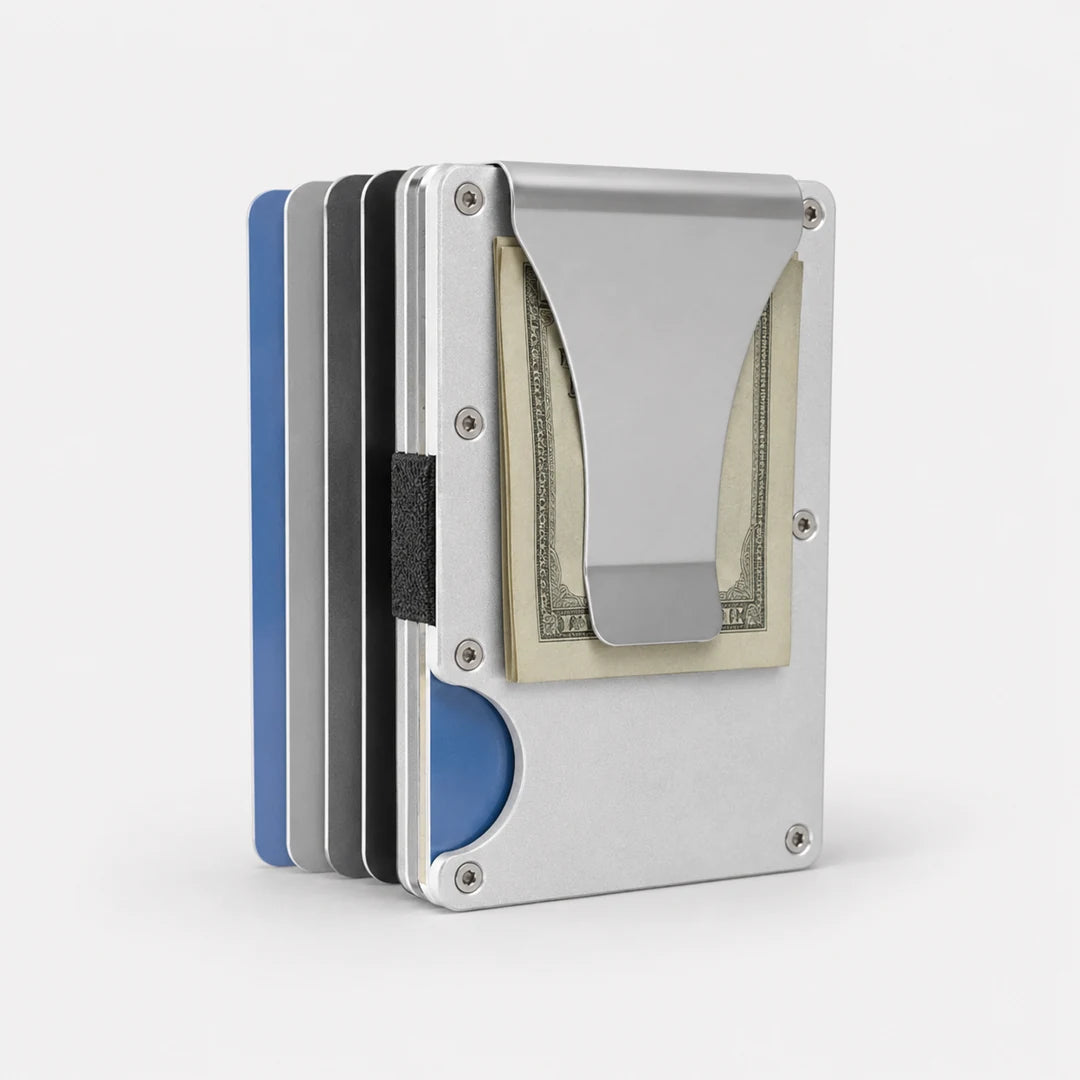 Titan Wallet holding cards and notes