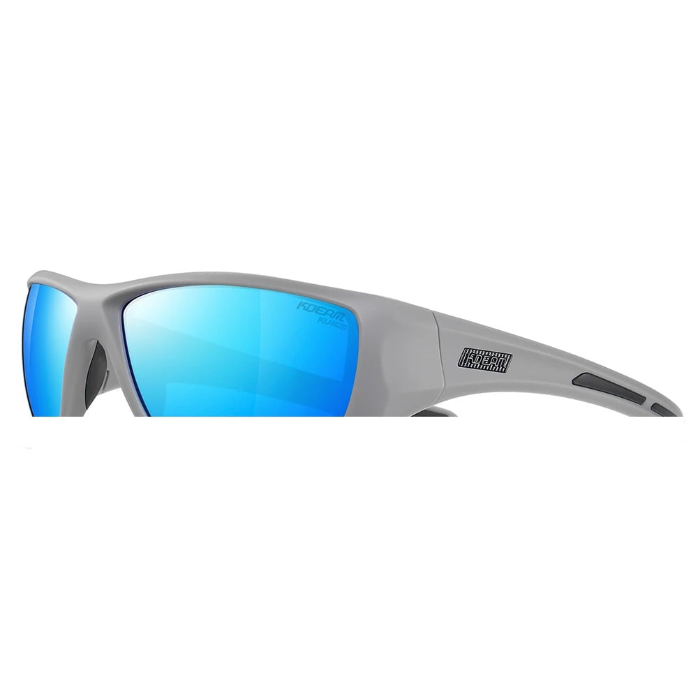 Vanefield polarized sunglasses in grey with blue mirrored lenses