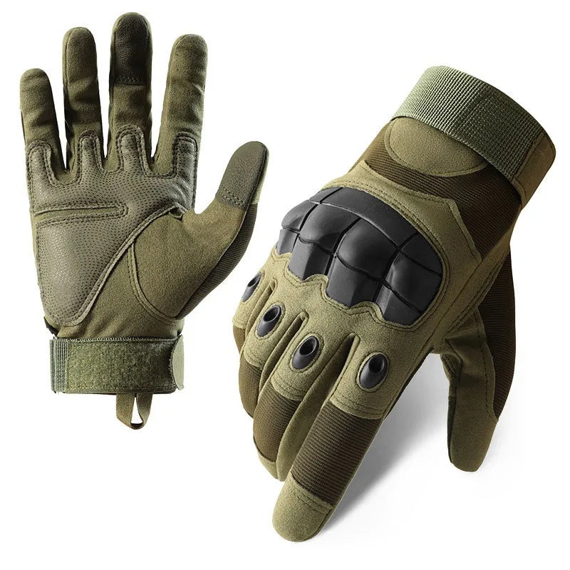 Vanefield combat gloves in green, palm and back