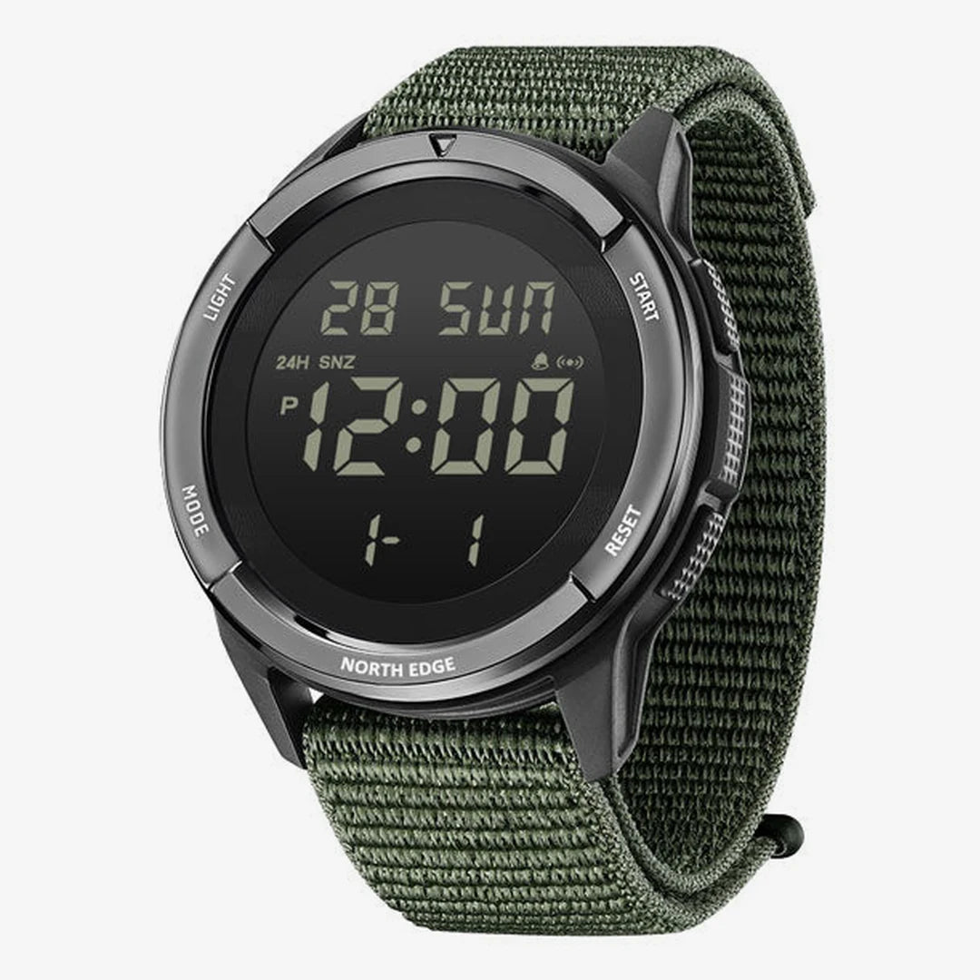 Vanefield Watch 45 in green, three-quarter view