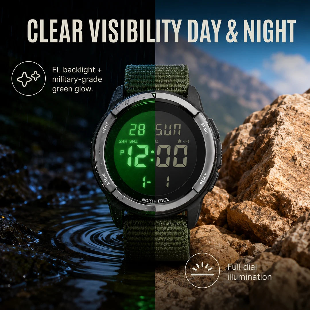 Day and night visibility of the Vanefield Watch 45