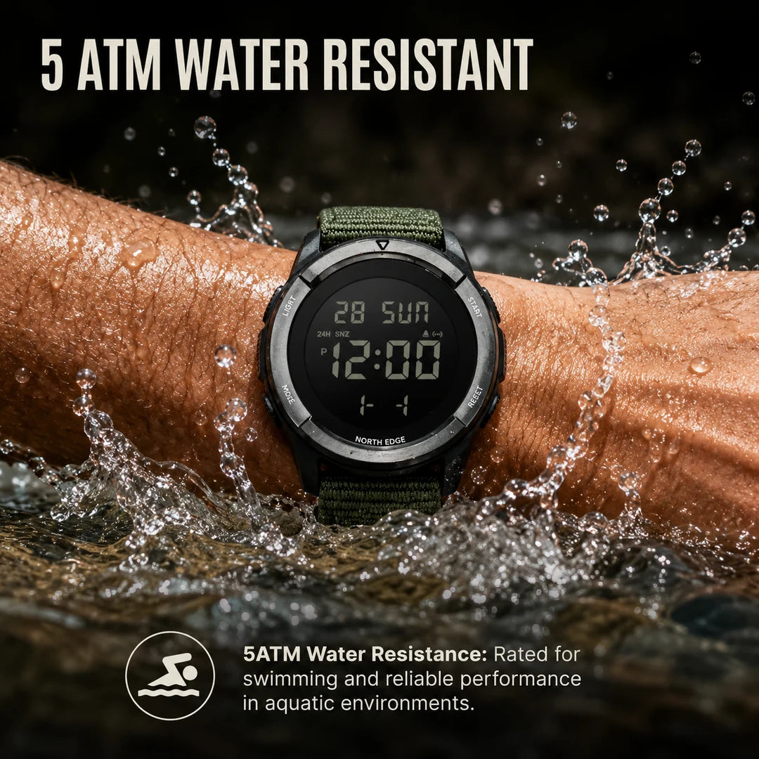 5 ATM water resistance of the Vanefield Watch 45