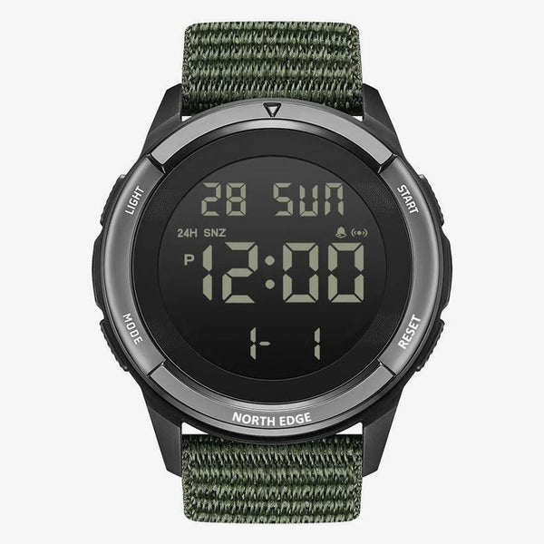 Vanefield Watch 45 — Carbon Fiber Digital Watch for the Toughest Trails Green