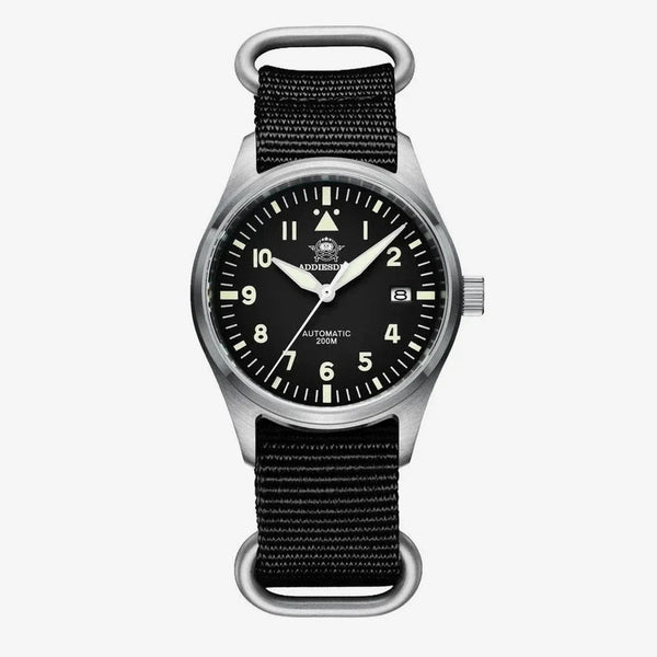 Vanefield Automatic 200M — Sapphire Dive Watch with Japanese NH35A Movement Black