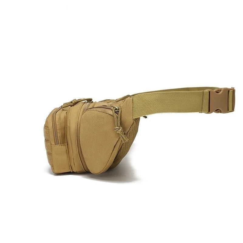 Side view of the Vanefield waist bag in khaki
