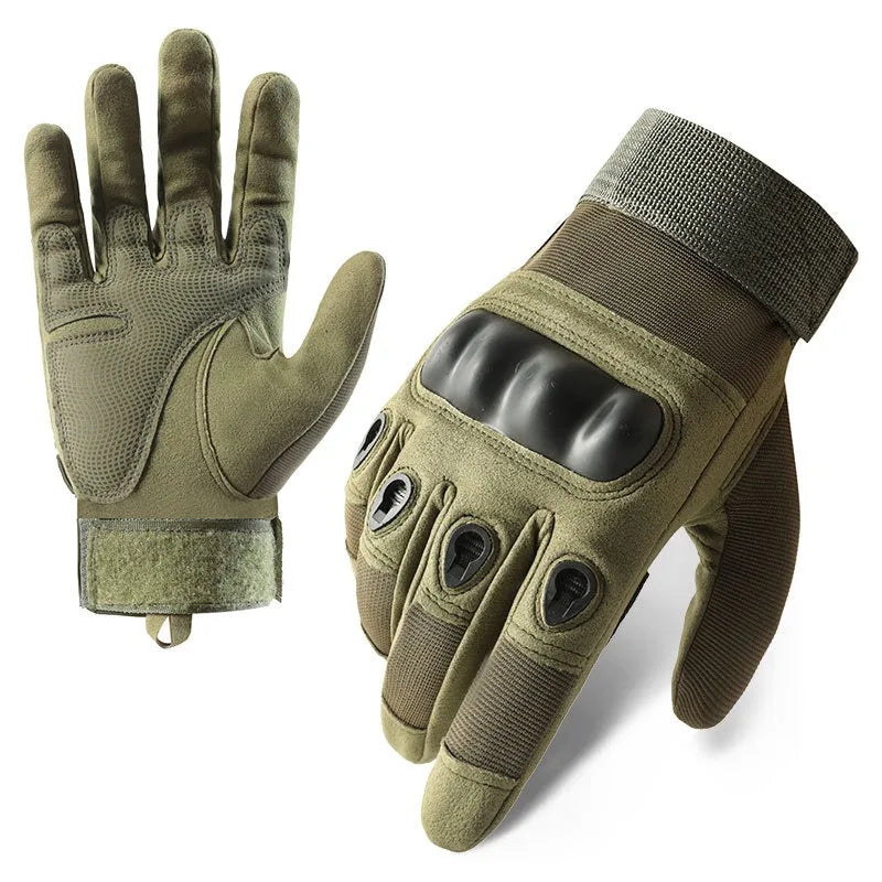 Vanefield combat gloves in green, showing the knuckle protection