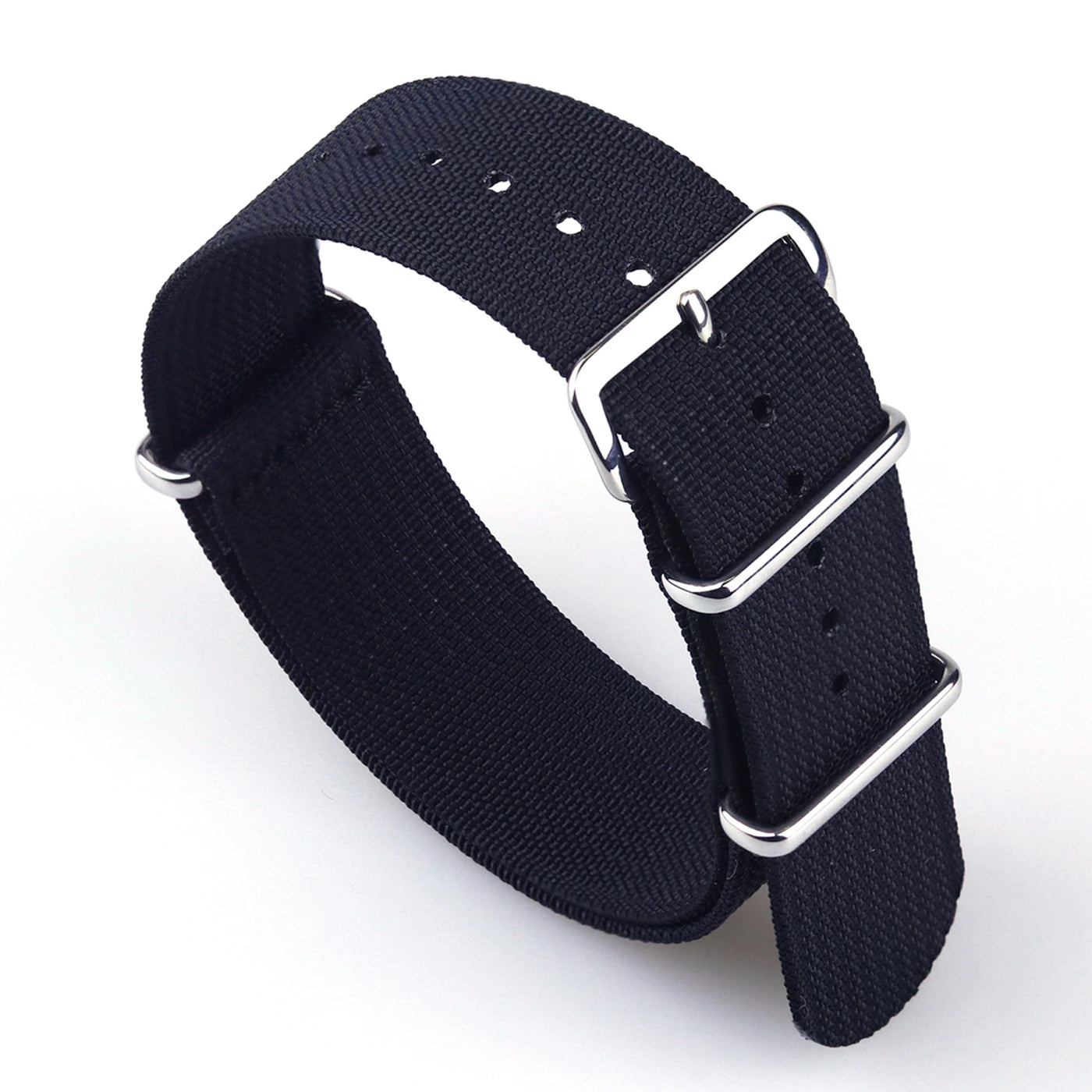 Vanefield interchangeable nylon strap in black, 24 mm