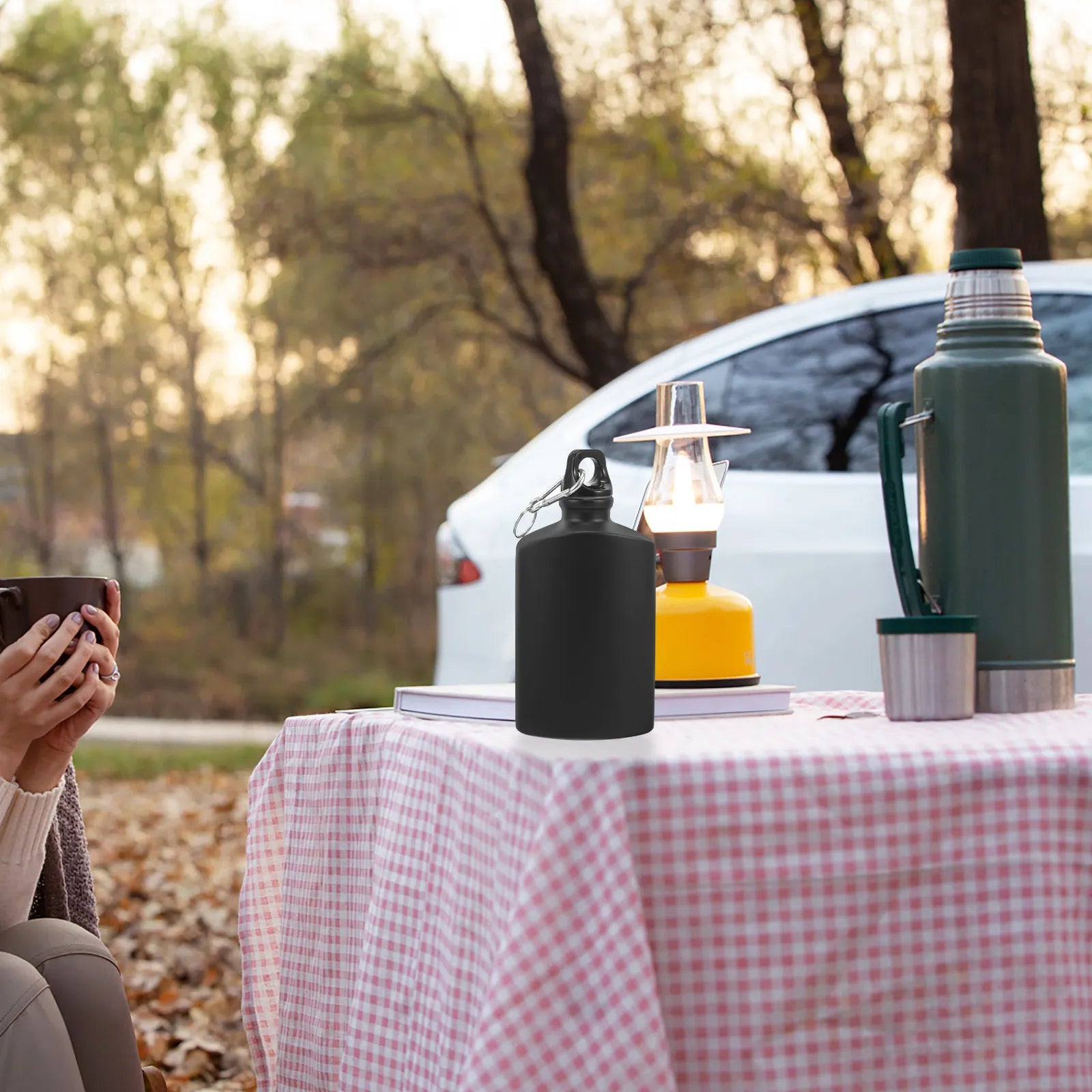 Vanefield Trail Bottle on a picnic table outdoors