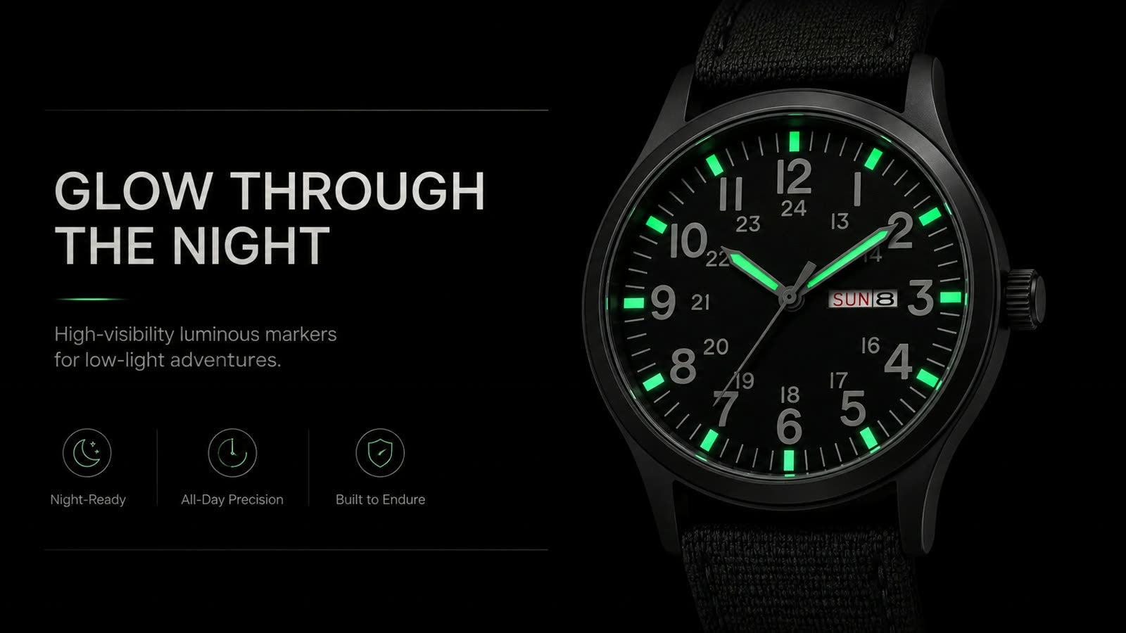 Glow through the night - high-visibility luminous markers